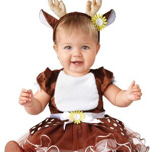 Halloween Infant Darling Deer Costume Dress 12-18 mos